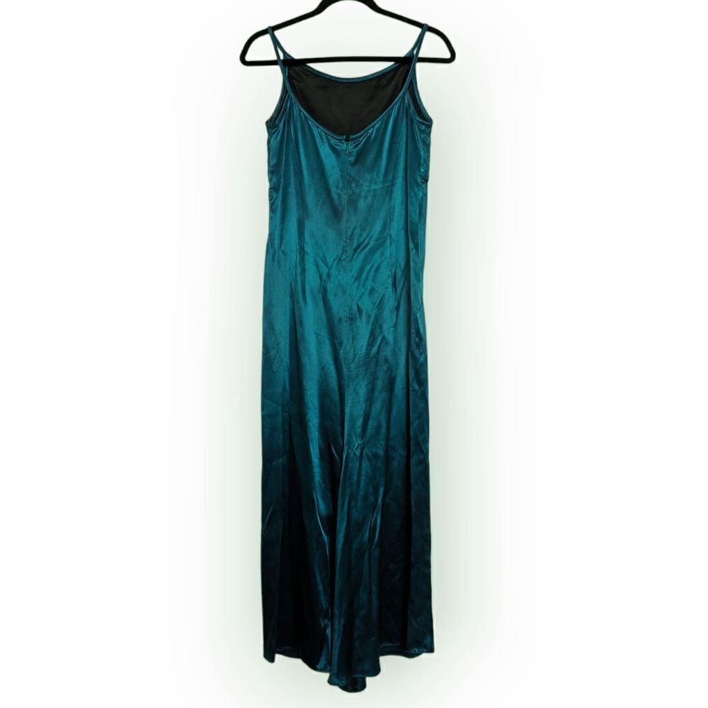 VTG Gunne Sax Jessica‎ McClintock Embroidered Sequin Maxi Dress Green 7 8 - Picture 2 of 7